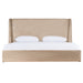 Roma - Modern Taupe Microfiber Upholstered Bed