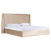 Roma - Modern Taupe Microfiber Upholstered Bed
