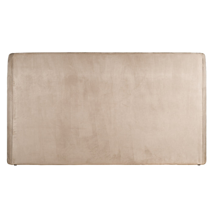 Roma - Modern Taupe Microfiber Upholstered Bed