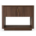 Roma - Modern Walnut + Gold Nightstand
