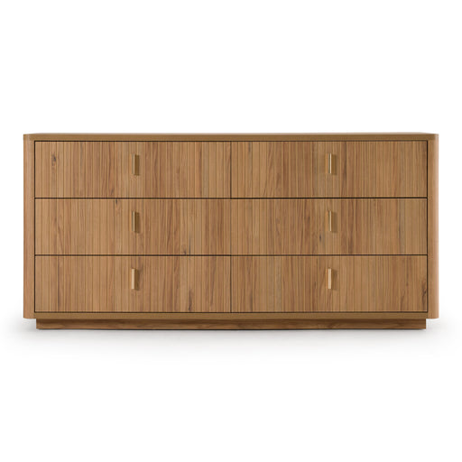 Roma - Modern Oak + Gold Dresser