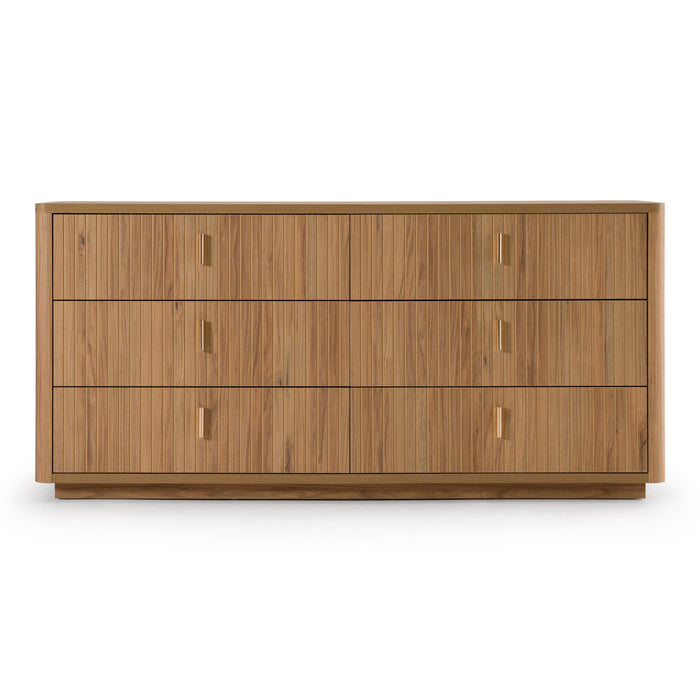 Roma - Modern Oak + Gold Dresser