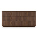 Roma - Modern Walnut + Gold Dresser