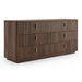 Kiro + Roma - Modern Tan Fabric + Walnut 4-Piece Bedroom Set