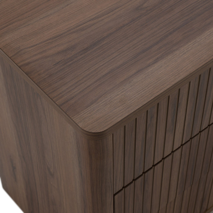 Roma - Modern Walnut + Gold Dresser
