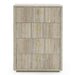 Roma - Modern Faux Travertine + Gold Chest