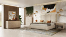 Roma - Modern Faux Travertine + Gold Chest