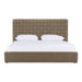 Rousey - Modern Taupe Fabric Bed