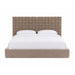 Rousey - Modern Taupe Fabric Bed