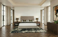 Rousey - Modern Taupe Fabric Bed