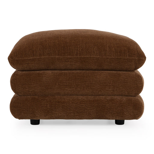 Crockett - Modern Brown Fabric Ottoman