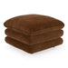 Crockett - Modern Brown Fabric Ottoman