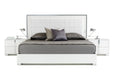 Queen San Marino Modern White Bed