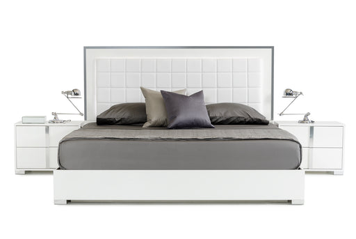 Queen San Marino Modern White Bed