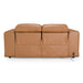 Sandstone - Modern Brown Leather Loveseat w/ 2 Electric Recliners