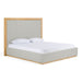 Santa Barbara - Modern Grey Fabric + Natural Bed