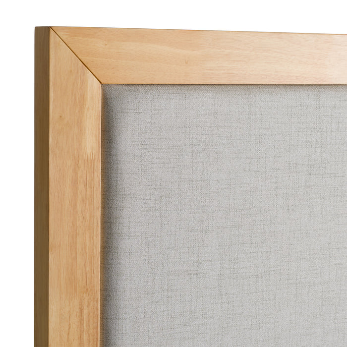 Santa Barbara - Modern Grey Fabric + Natural Bedroom Set