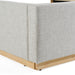 Santa Barbara - Modern Grey Fabric + Natural Bed