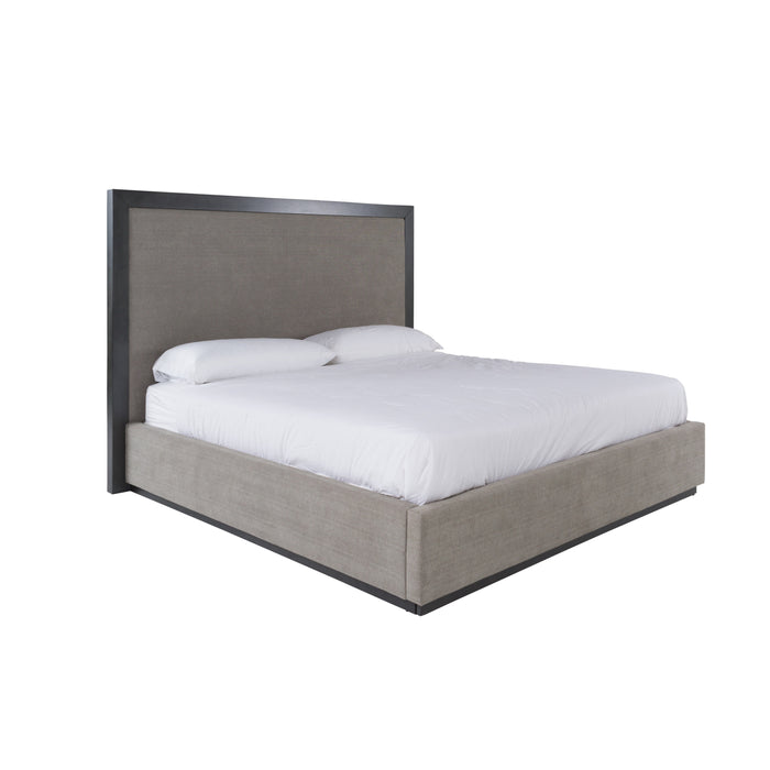 Santa Barbara - Modern Grey Fabric + Grey Wash Bed