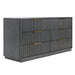 Santa Barbara + Santa Monica - Modern Grey Fabric + Grey Wash Bedroom Set