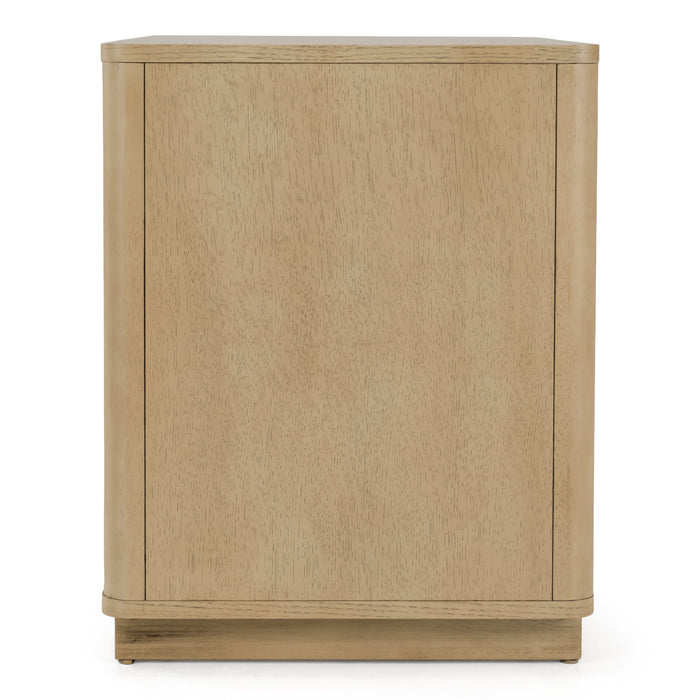 Santa Monica - Modern Natural Oak 3 Drawer Nightstand