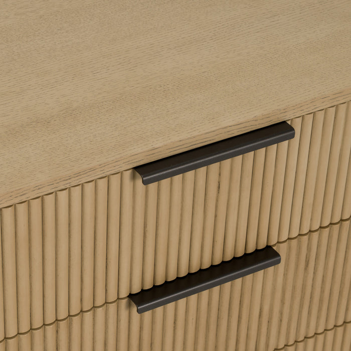 Santa Monica - Modern Natural Oak 3 Drawer Nightstand