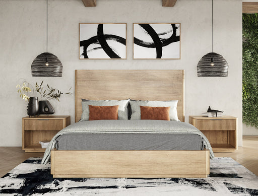 Eastern King Santa Monica - Modern Natual Oak Bed