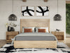 Eastern King Santa Monica - Modern Natual Oak Bed