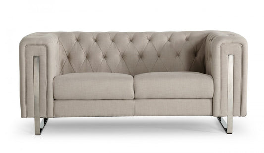 Philali - Modern Beige Loveseat