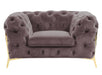 Sheila - Transitional Silver Fabric Chair