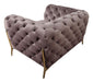 Sheila - Transitional Silver Fabric Chair
