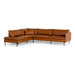 Sherry - Modern Cognac Leather Left Facing Sectional Sofa