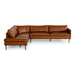 Sherry - Modern Cognac Leather Left Facing Sectional Sofa