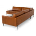 Sherry - Modern Cognac Leather Left Facing Sectional Sofa