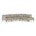 Sherry - Modern Grey Leather Right Facing Sectional Sofa