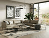 Sherry - Modern Grey Leather Right Facing Sectional Sofa