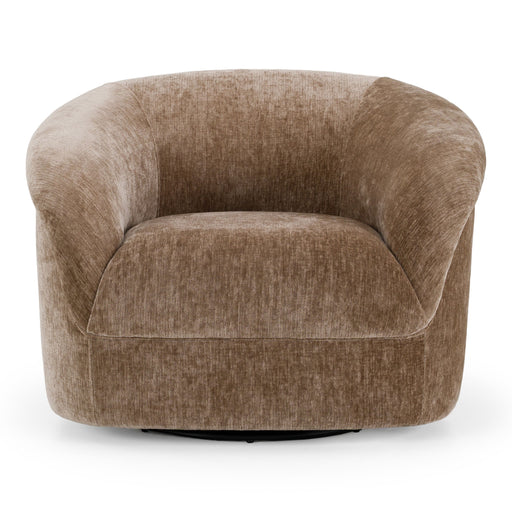 Sheth brown fabric accent chair