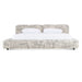 Eastern King Shiloh - Modern Off-White + Black Fabric Bed