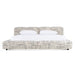 Shiloh - Modern Off-White + Black Fabric Bed