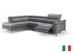Monte Carlo - Italian Modern Grey Leather LAF Sectional Sofa