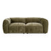 Siegal - Modern Olive Green Fabric Loveseat Sofa