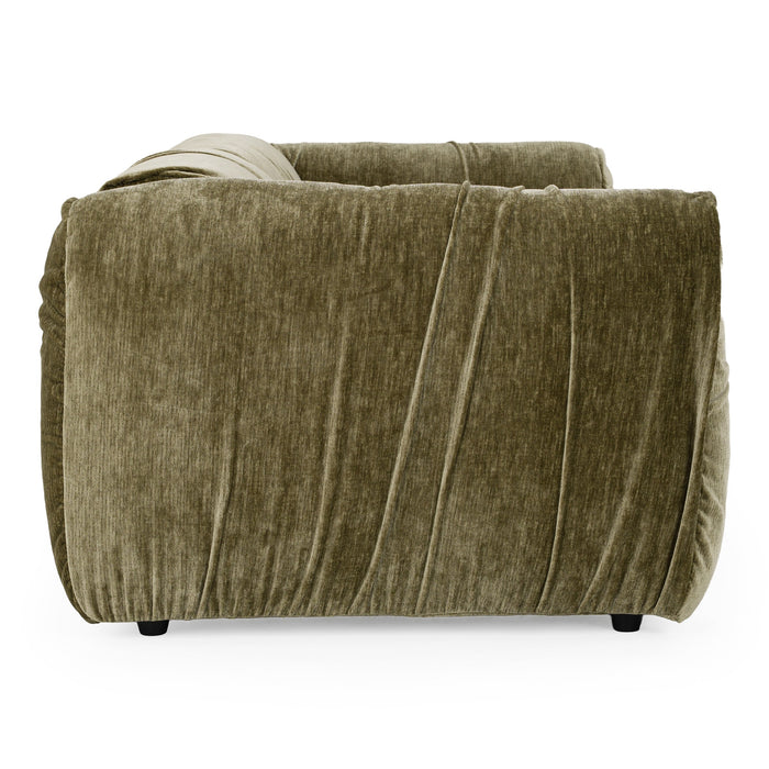 Siegal - Modern Olive Green Fabric Loveseat Sofa