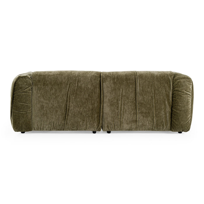 Siegal - Modern Olive Green Fabric Loveseat Sofa