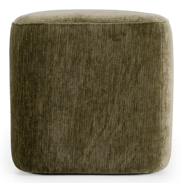 Siegal - Modern Olive Green Fabric Bench