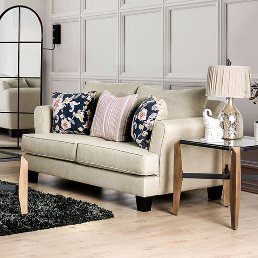 Carve Loveseat - Beige Transitional Loveseat | NorCal Furniture Santa Clara CA