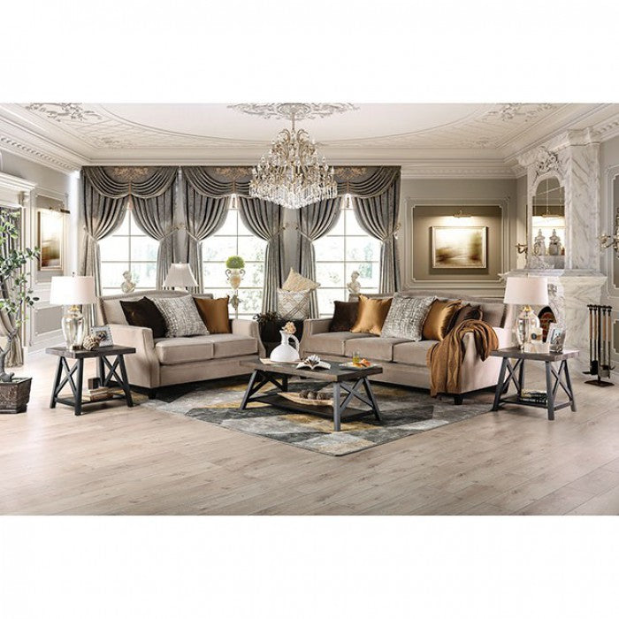Capri Loveseat - Beige Transitional Loveseat | NorCal Furniture Santa Clara CA