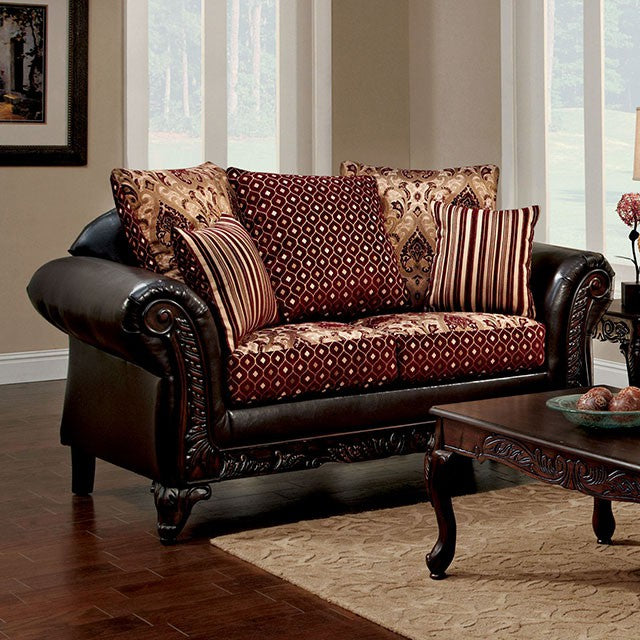 Brava Loveseat - Red Traditional Loveseat | NorCal Furniture Santa Clara CA