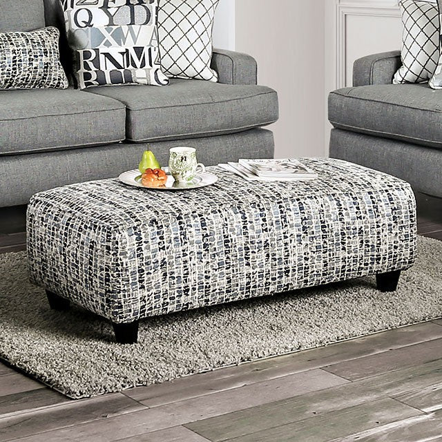 Crest Ottoman - Grey Transitional Ottoman | NorCal Furniture Santa Clara CA