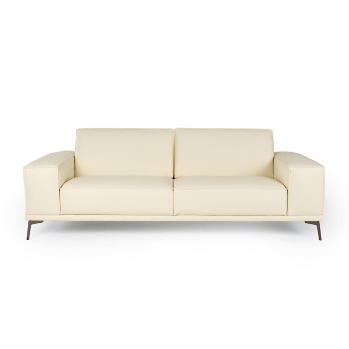 Soho - Italian Ivory Leather Sofa