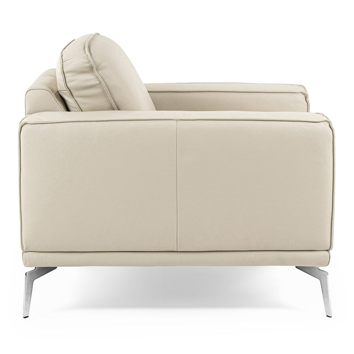 Soho - Italian Grey Oyster Leather Armchair
